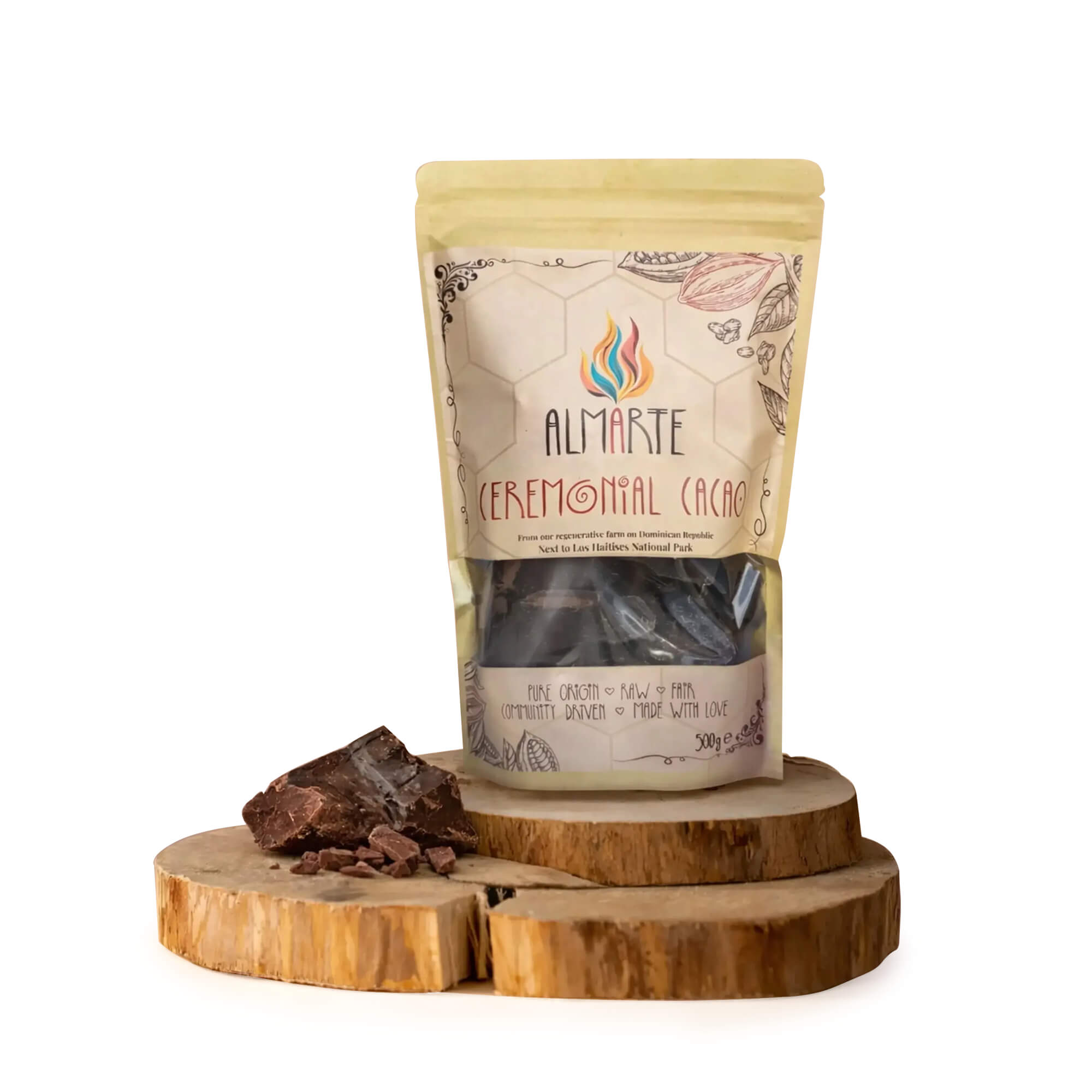Rohkakaomasse „Almarte“ – Ceremonial Cacao, 500 g, Bio