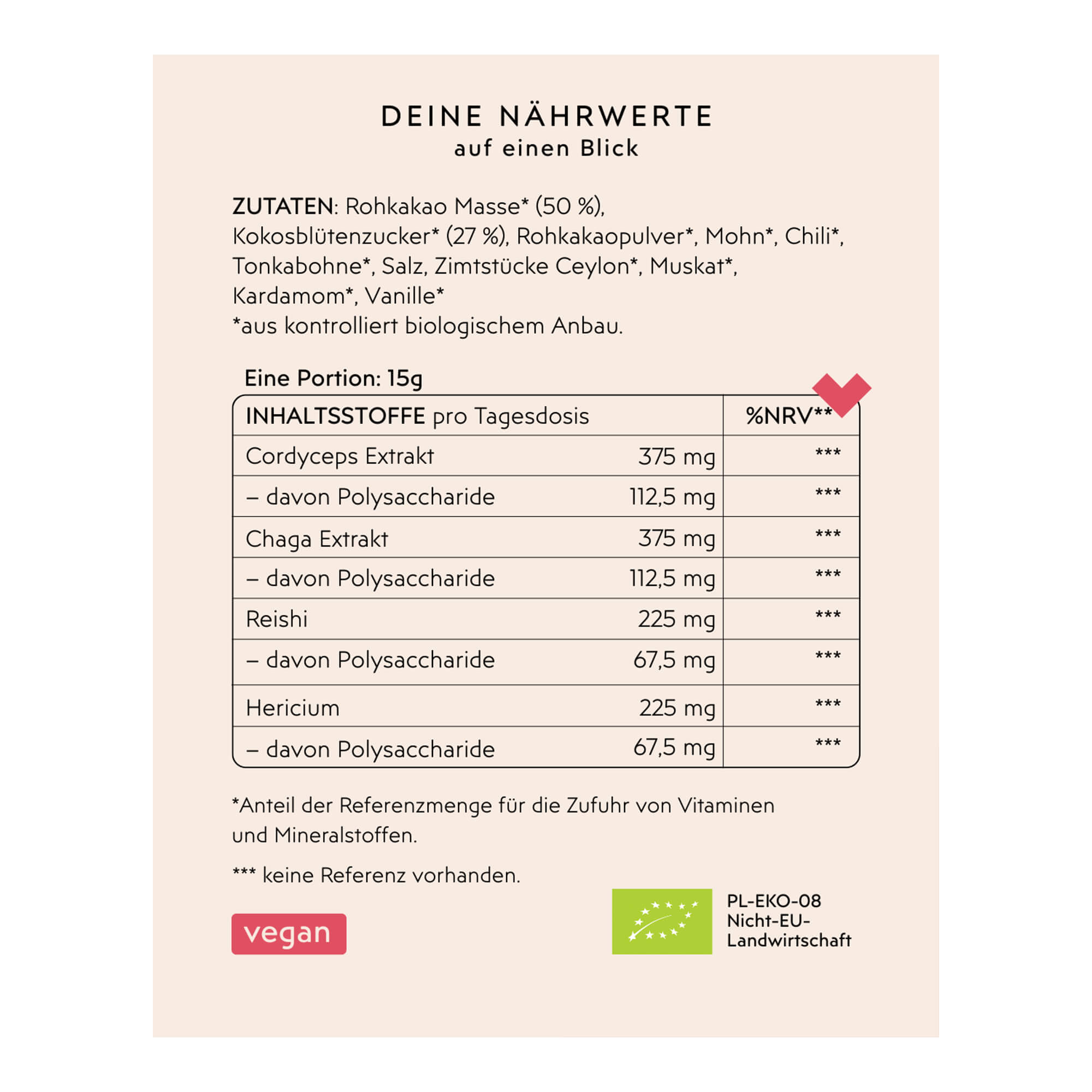 Vitalpilz Kakao - Pure Power, 350 g, Bio