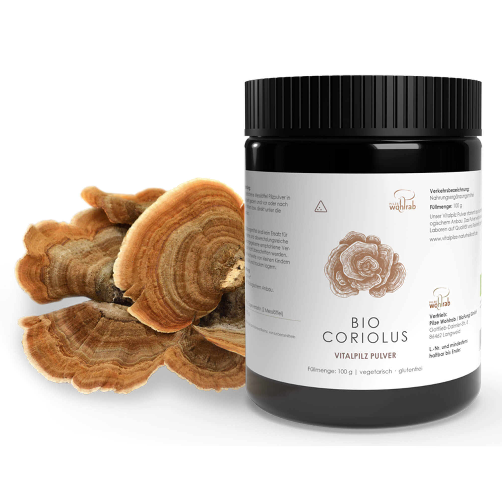 Coriolus mushroom powder, organic Coriolus mushroom powder, organic