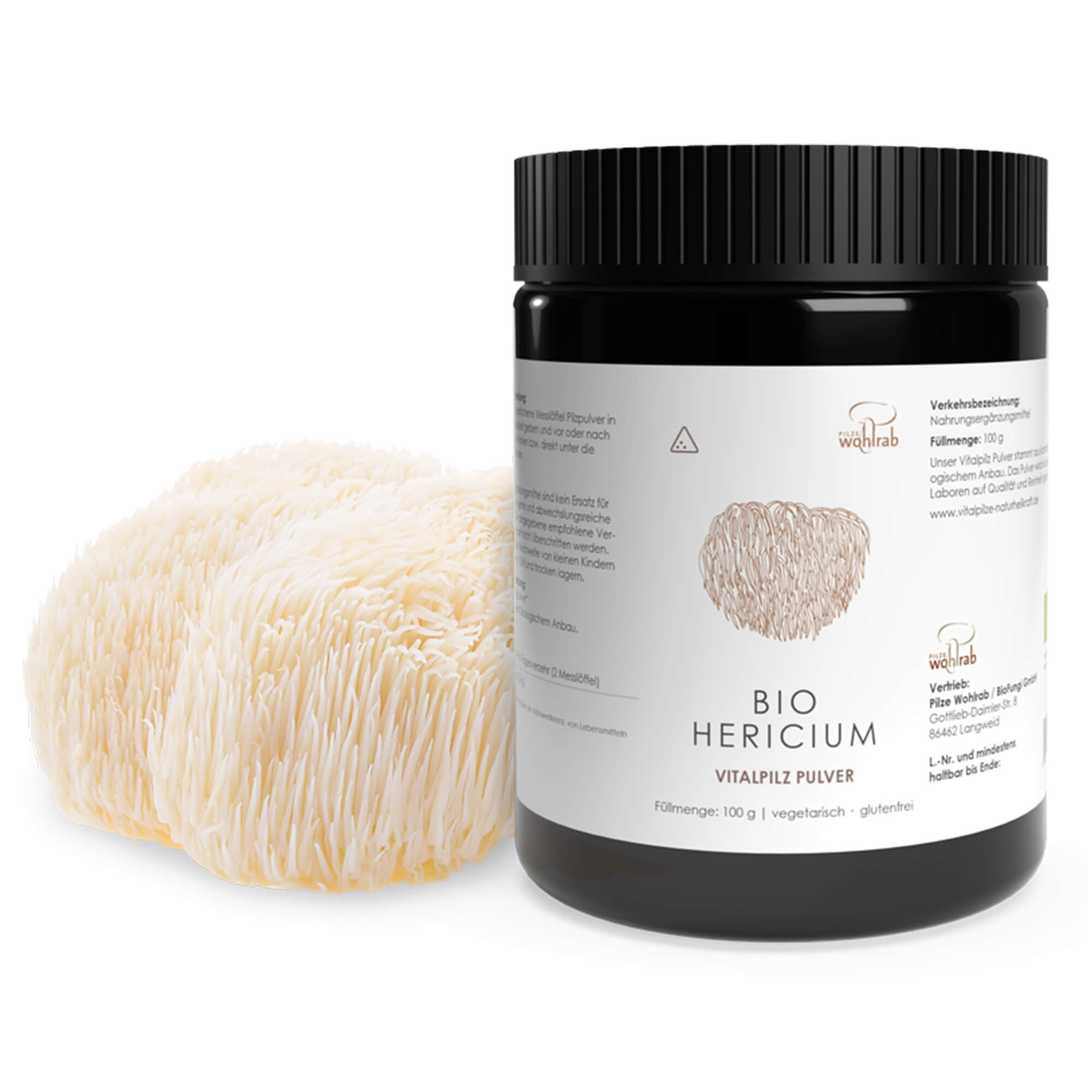 Hericium Vitalpilz Pulver, BIO Hericium Vitalpilz Pulver, BIO