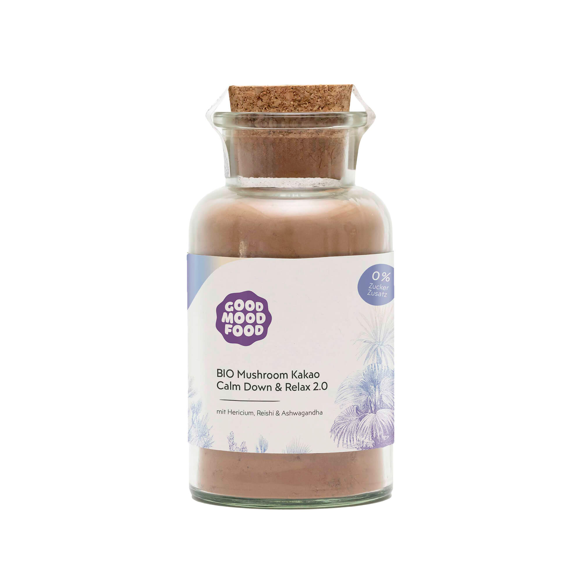 Vitality Mushroom Cocoa - Calm down & Relax 2.0 in glass, 120 g, organic