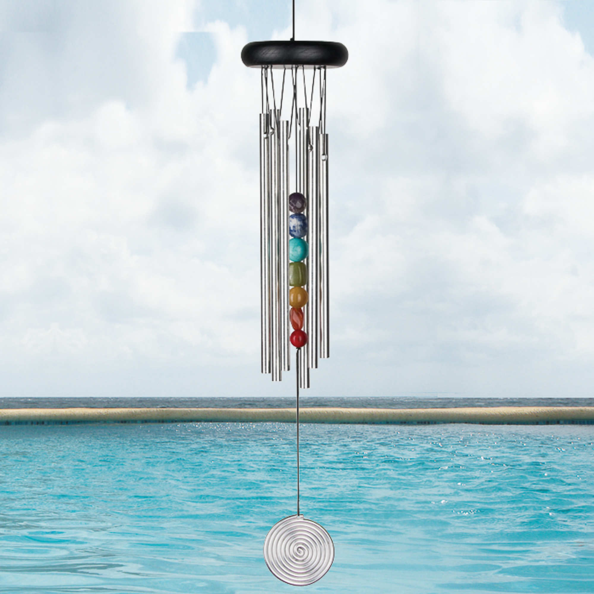 Woodstock Chakra Chime Seven Stones – Silver