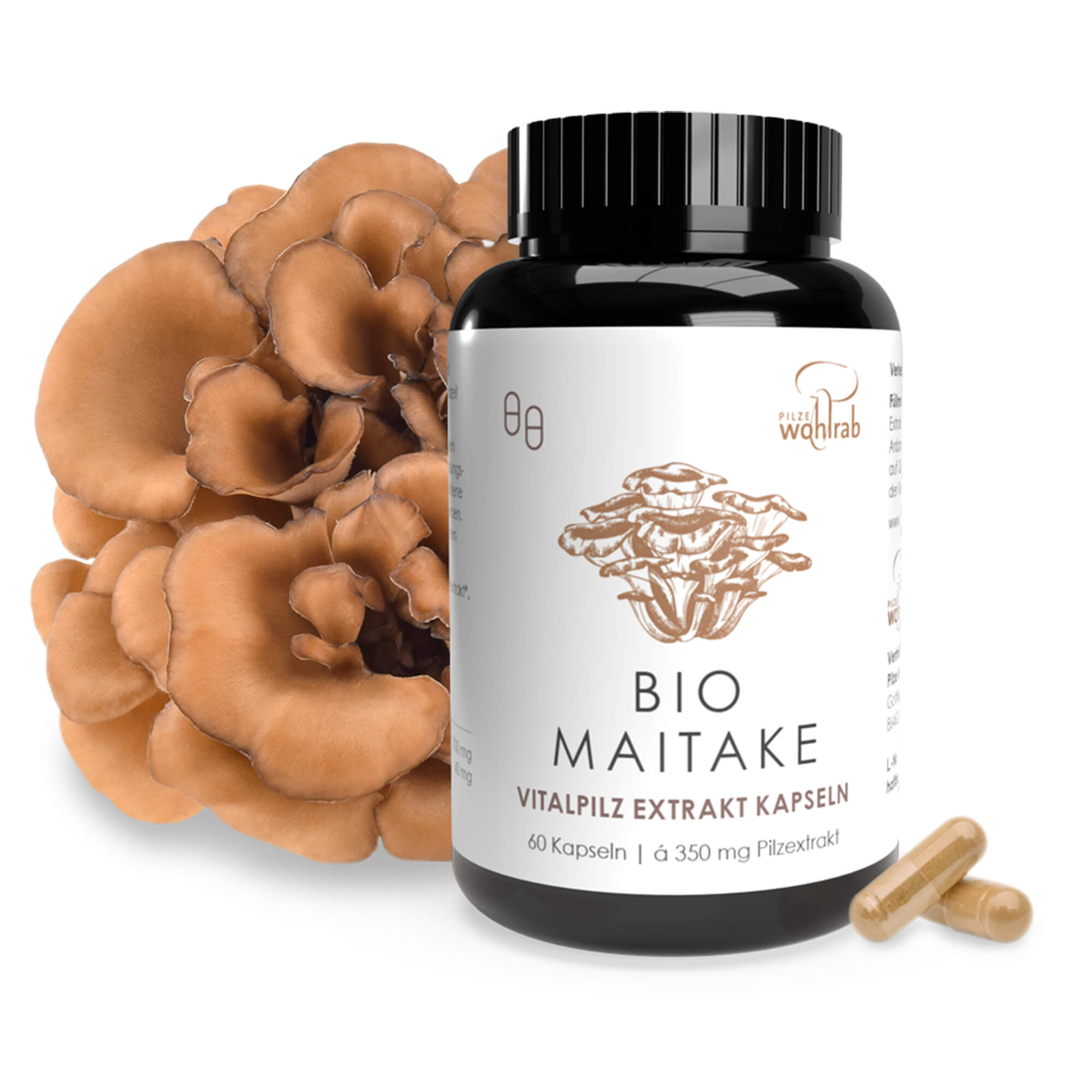Maitake Mushroom Extract Capsules, organic
