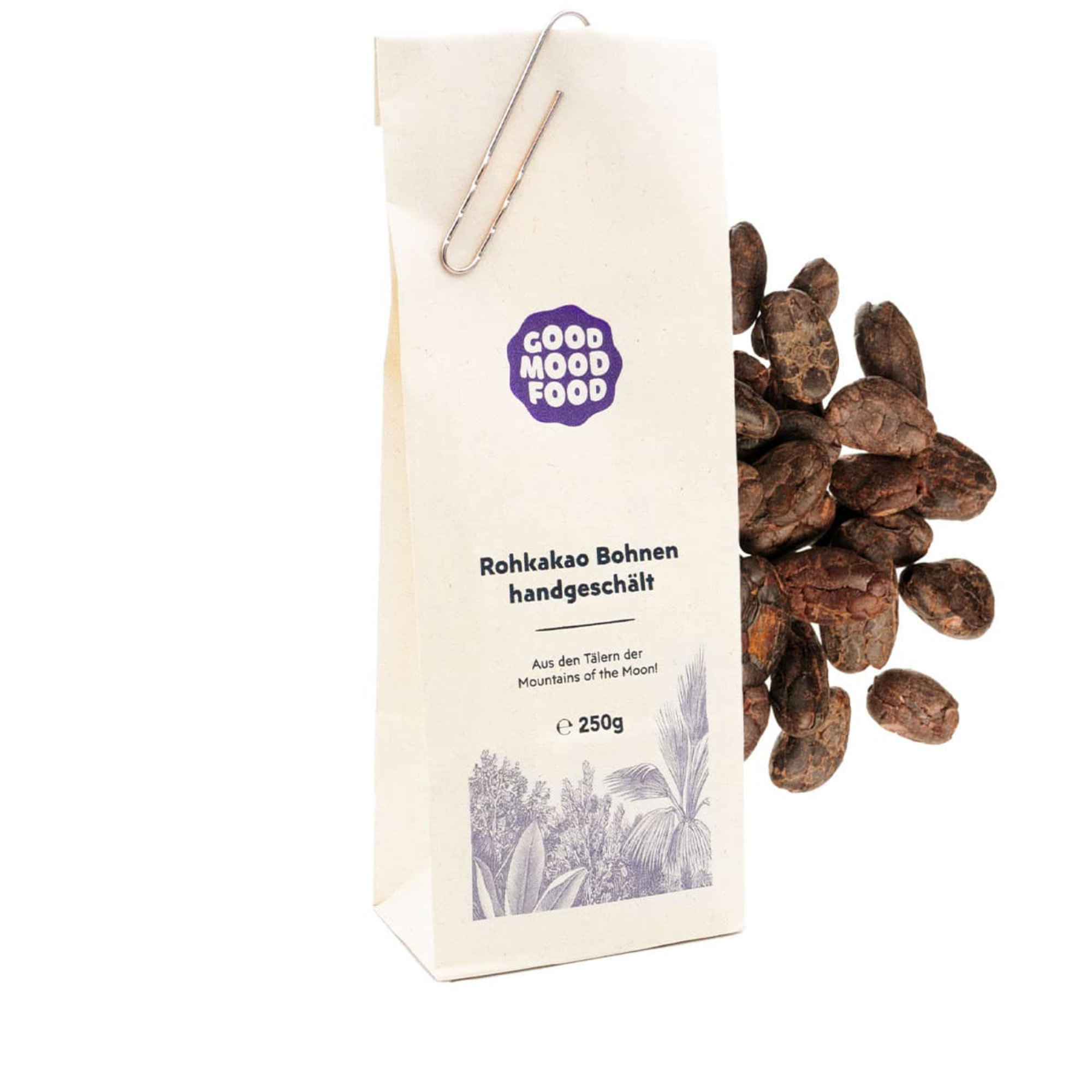 Raw cacao beans, 250 g, organic