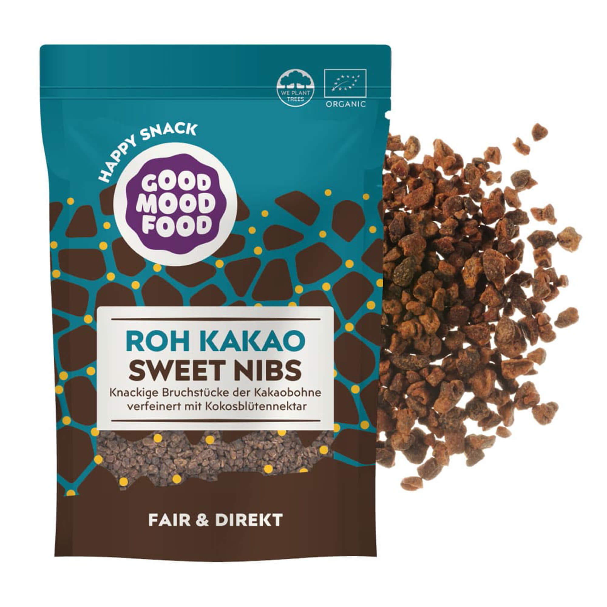 Roh-Kakao-Sweet-Nibs Süße Rohkakaonibs, 100 g, Bio