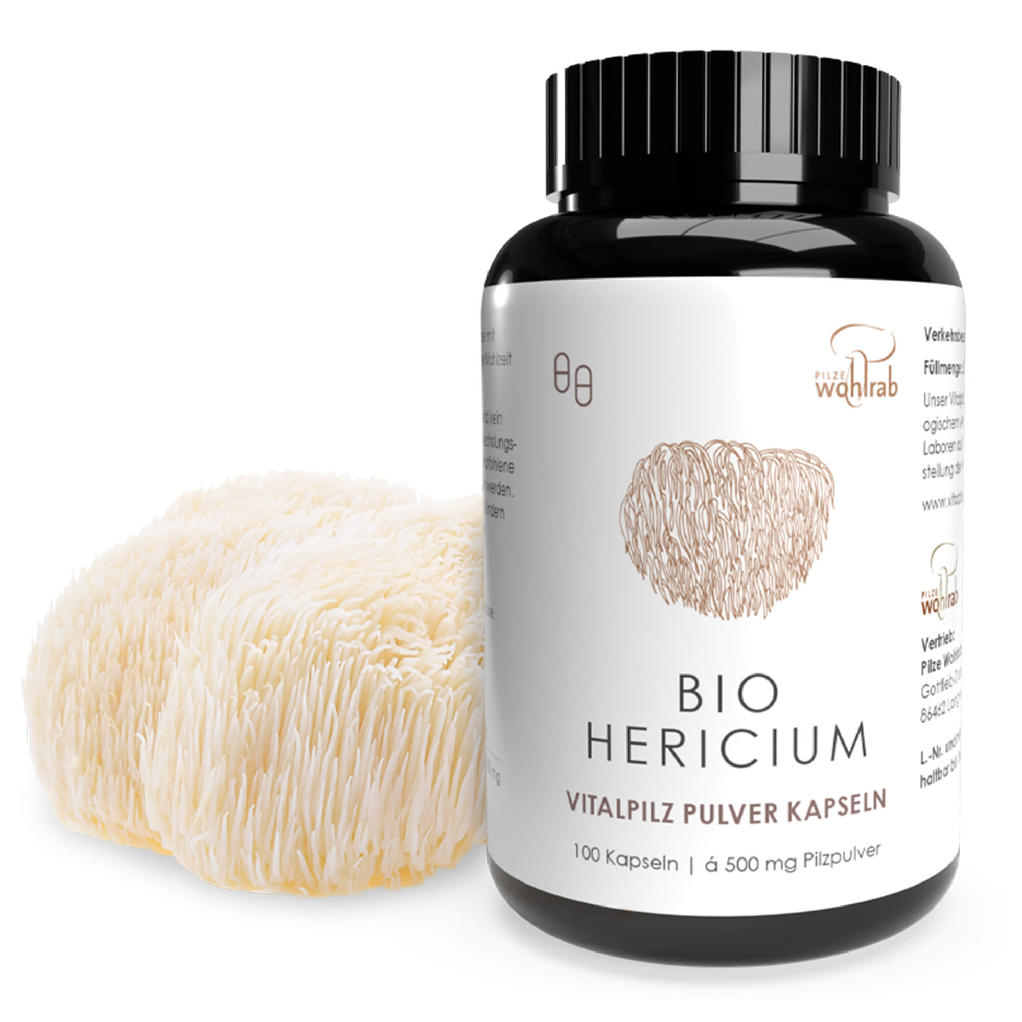Hericium Vitalpilz Pulver Kapseln, Bio Hericium Vitalpilz Pulver Kapseln, Bio