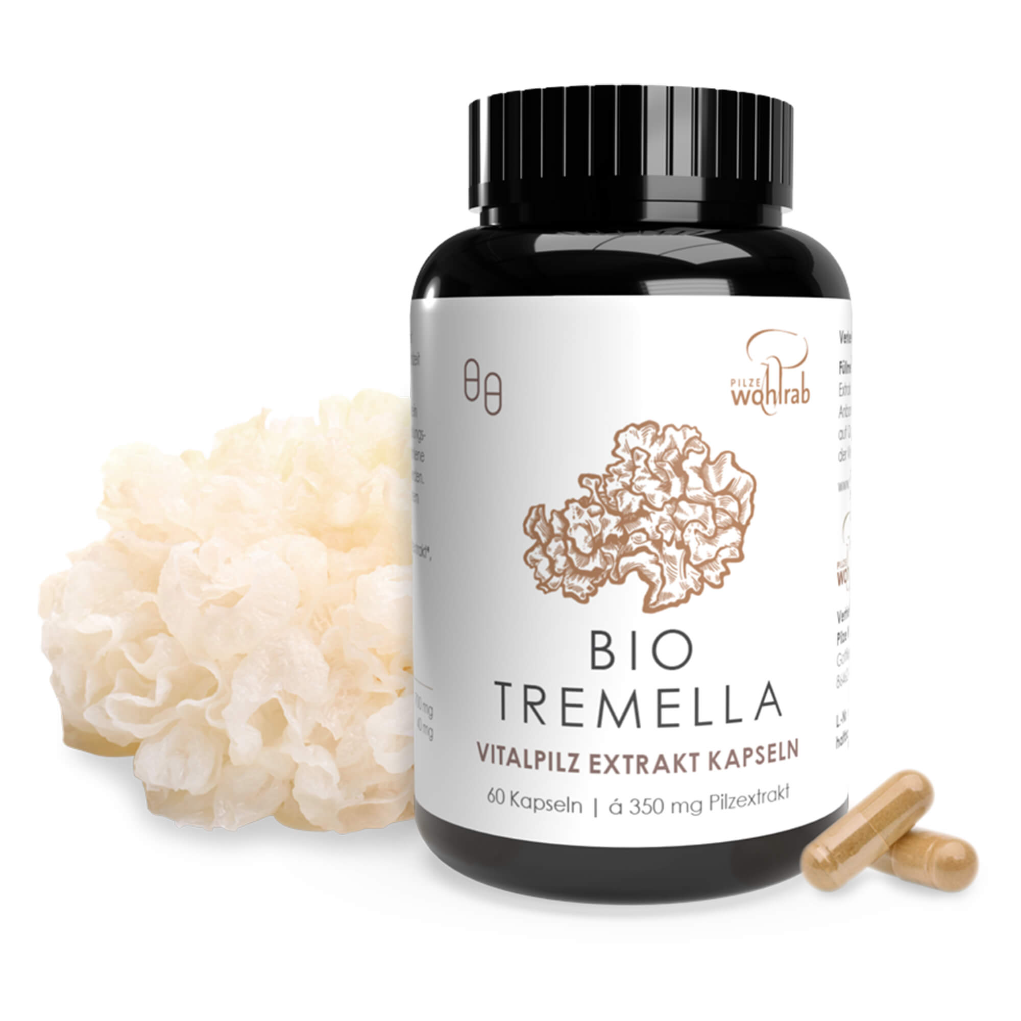 Tremella Mushroom Extract Capsules, organic