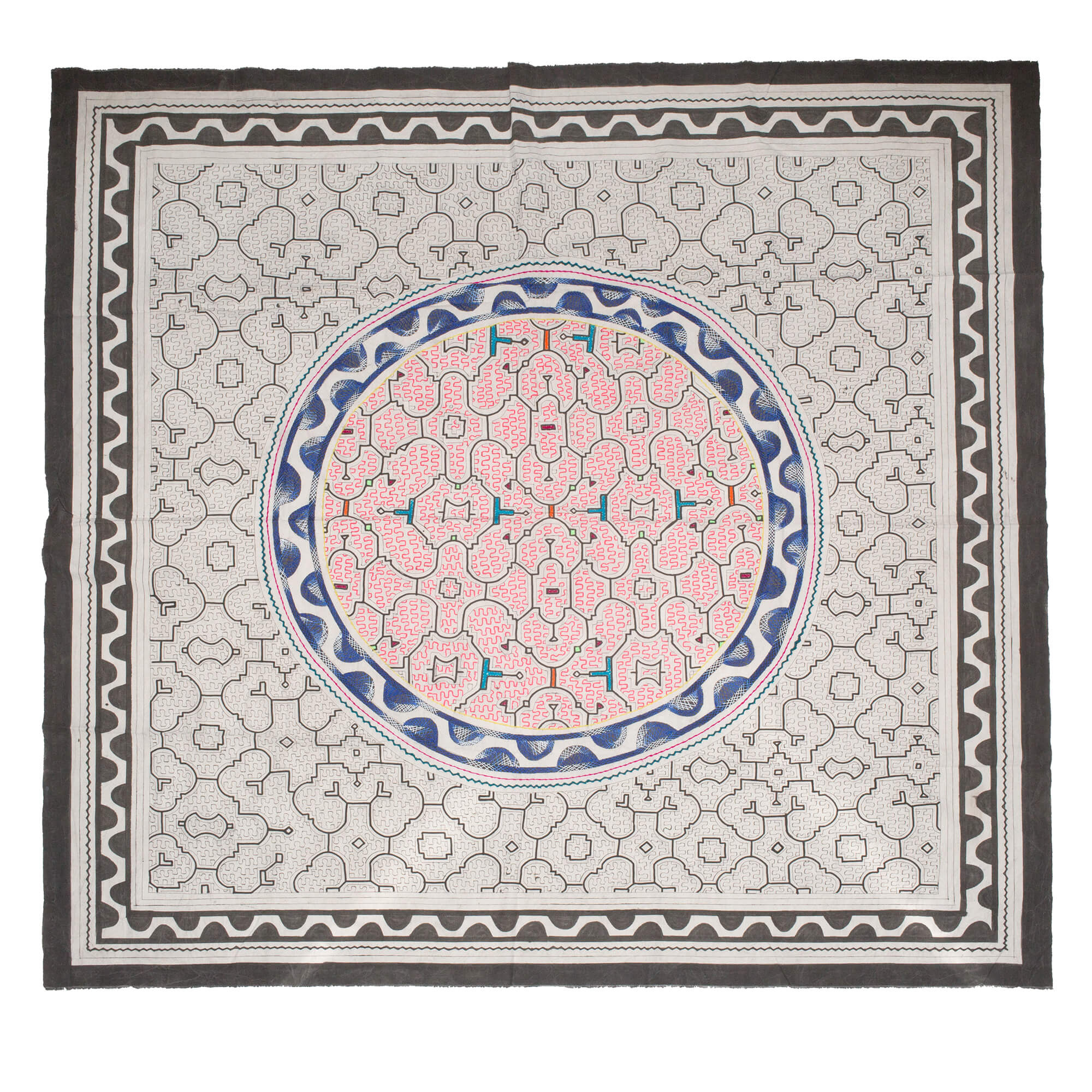 Shipibo Ayahuasca Textile, large, white