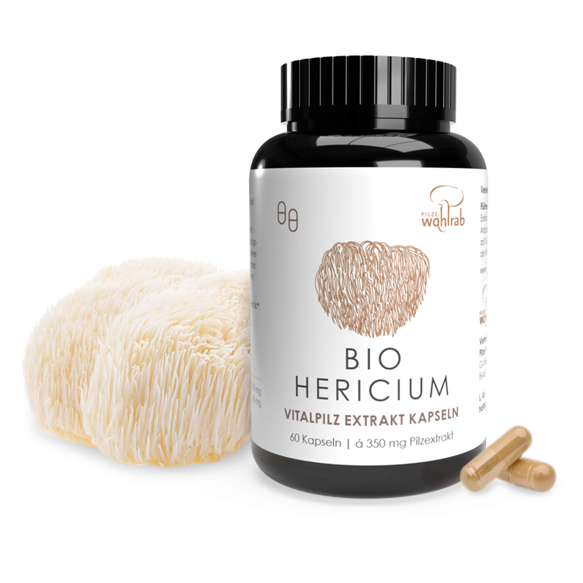 Hericium Mushroom Extract Capsules, organic