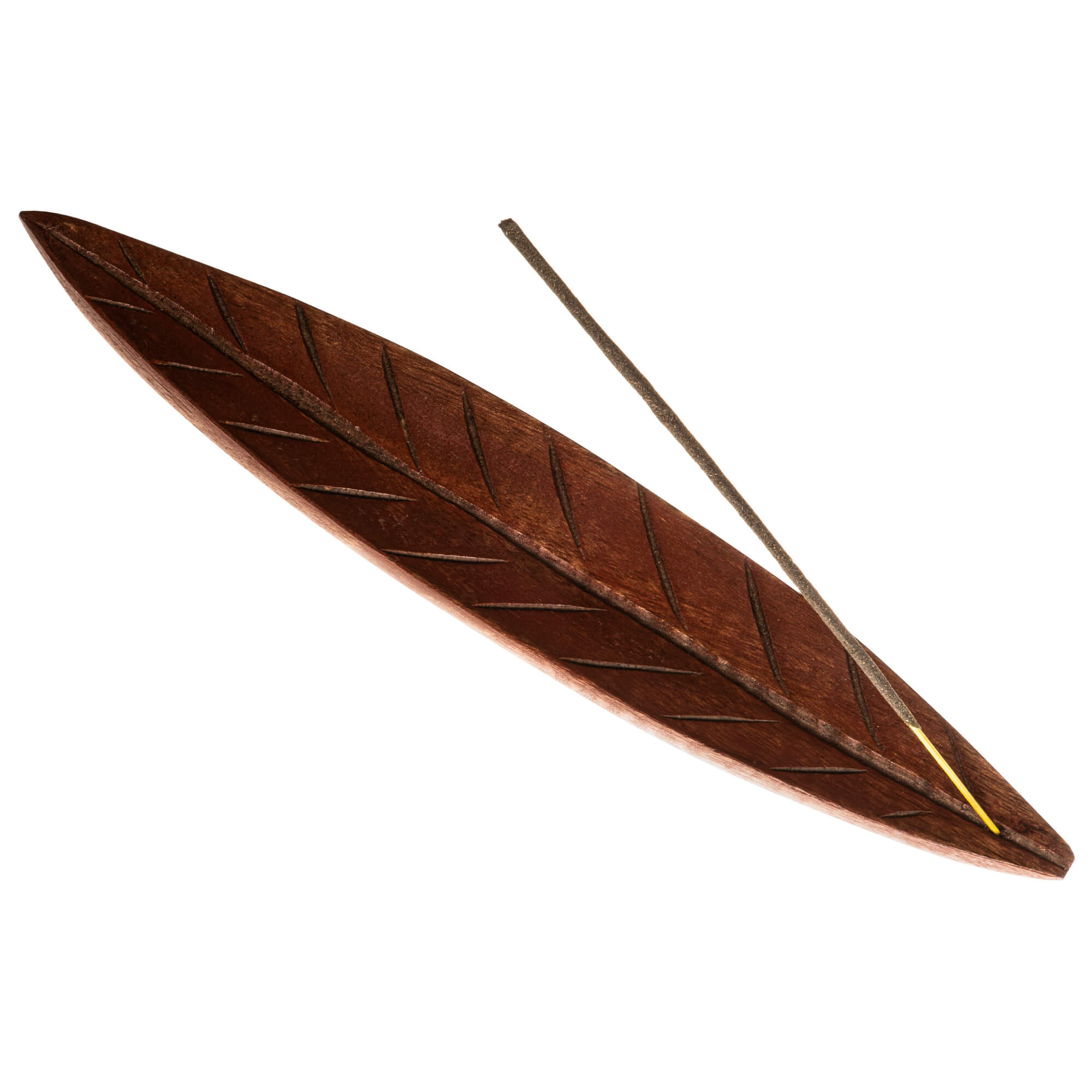 Raeucherstaebchenhalter-Blatt-Holz Räucherstäbchenhalter Blatt