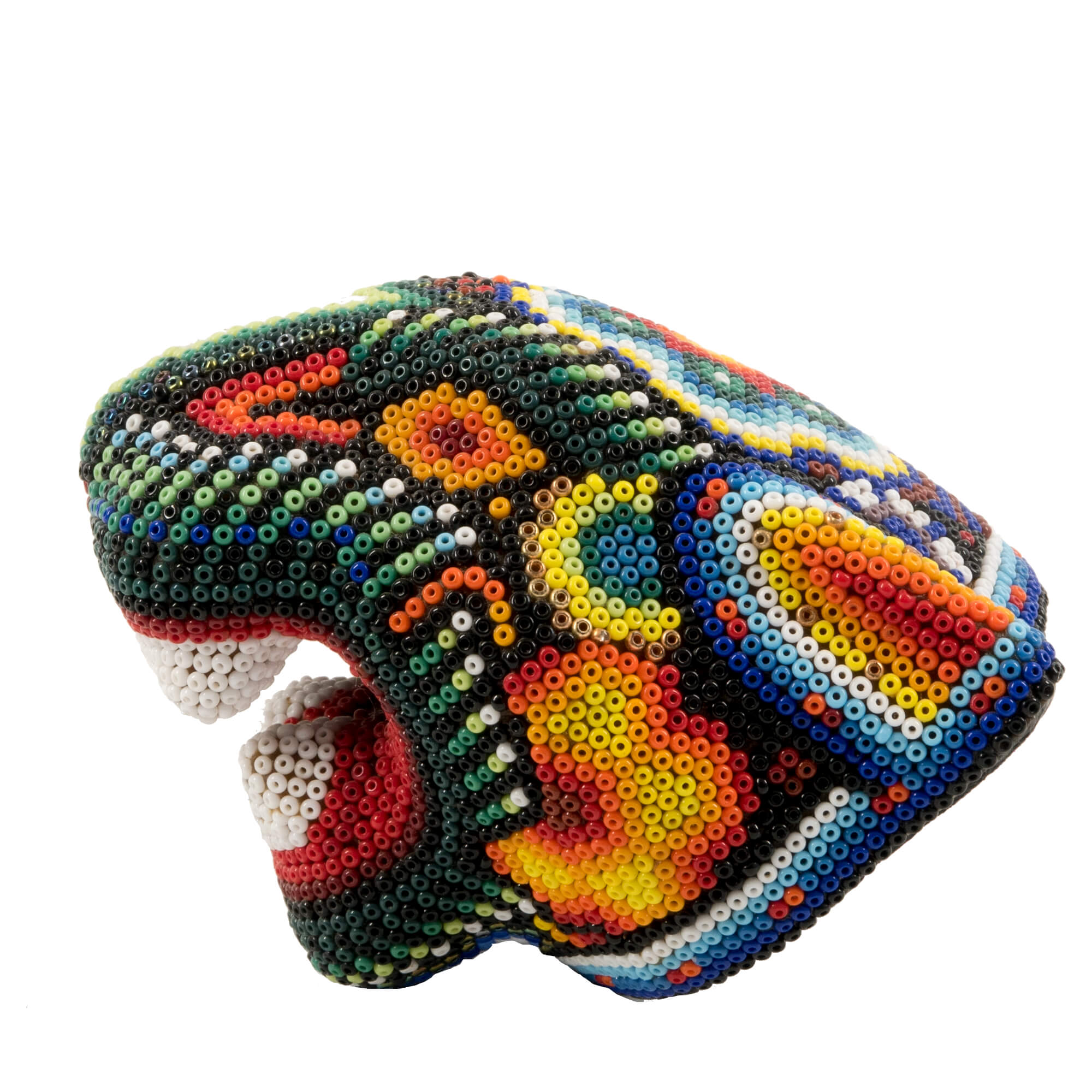 Huichol Jaguarkopf klein