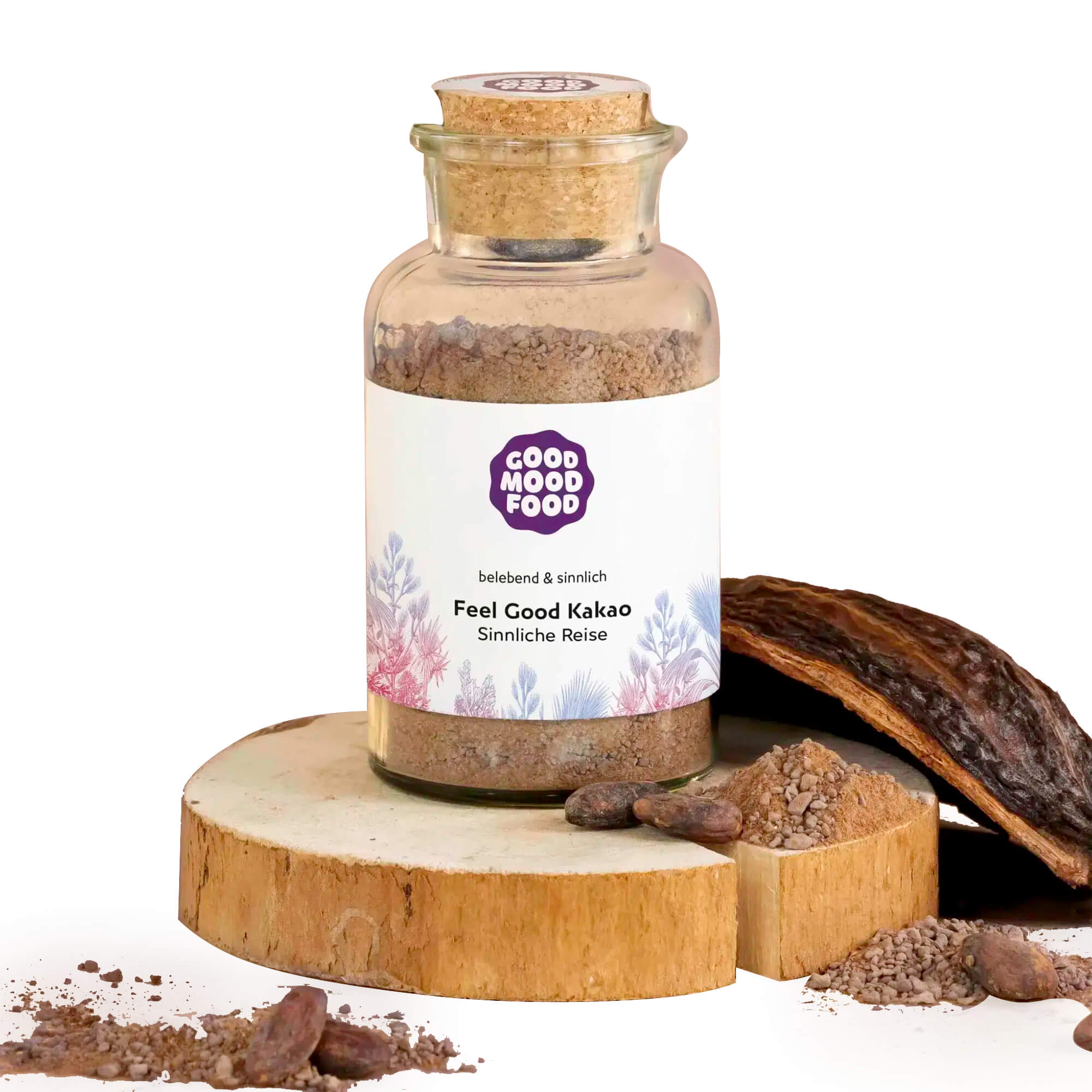 Feel Good Cocoa powder in glass, 190 g, organic