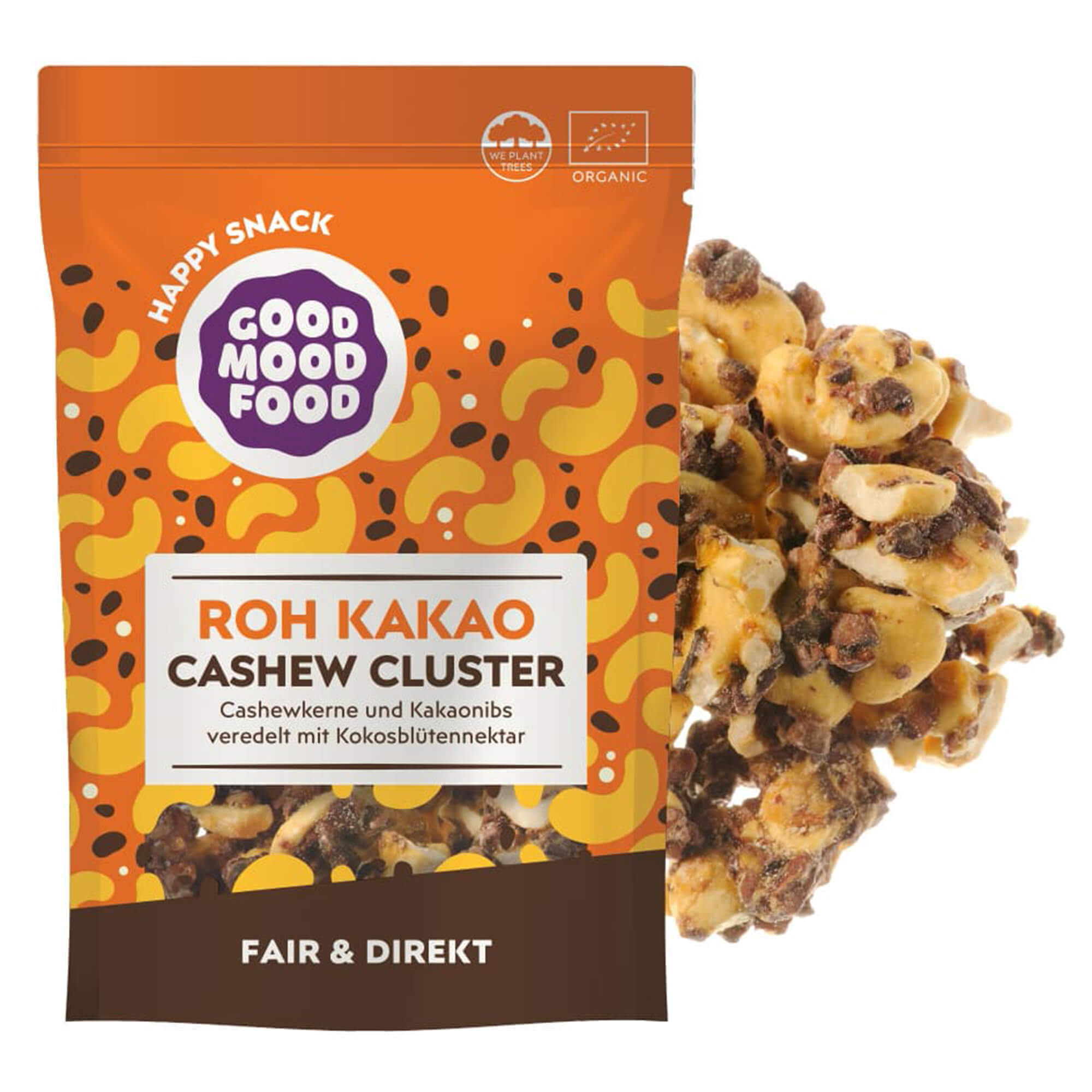 Rohkakaonibs Cashew Cluster, 100 g, Bio